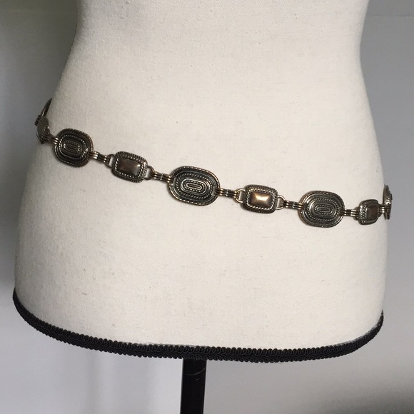 Bronze and Silver Chain Link Belt - Picture 3 of 7